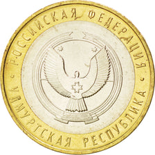RUSSIA, 10 Roubles, 2008, KM #975, MS(63), Bi-Metallic, 27.1, 8.15