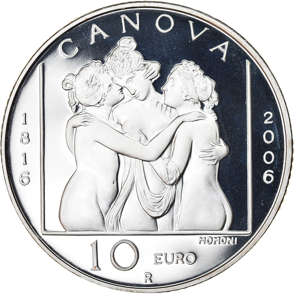 San Marino, 10 Euro, Antonio Canova, 2006, MS(65-70), Silver, KM:477