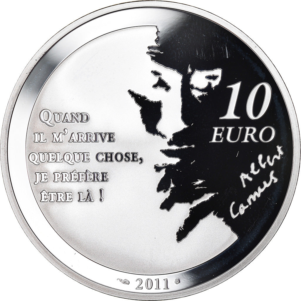 France, Monnaie de Paris, 10 Euro, L'Étranger, 2011, Proof, MS(65-70), Silver