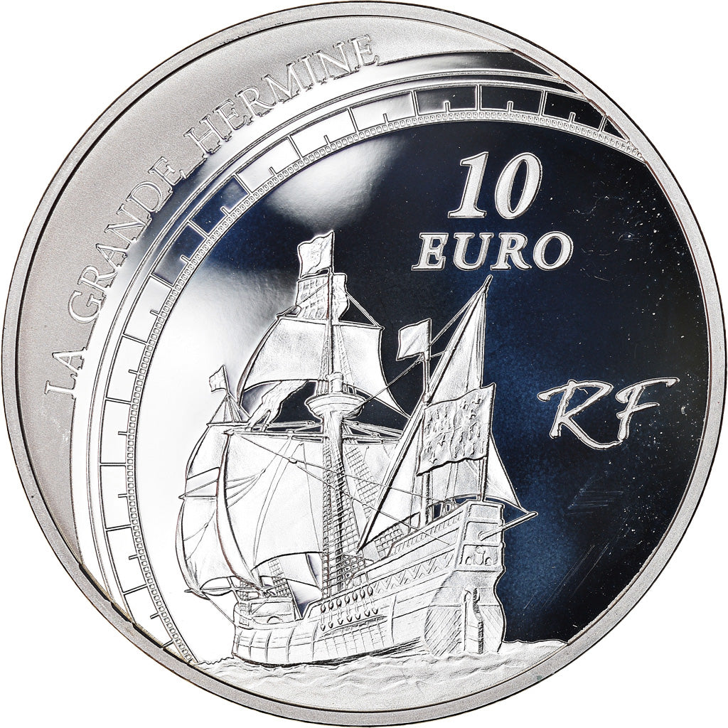 Frankrijk, Parijse munten, 10 Euro, Jacques Cartier, 2011, Proof, FDC, Zilver