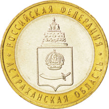 RUSSIA, 10 Roubles, 2008, KM #977, MS(63), Bi-Metallic, 27, 8.12
