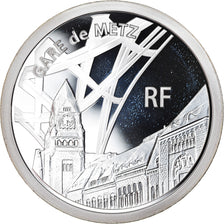 France, Monnaie de Paris, 10 Euro, Gare de Metz, 2011, Proof, MS(65-70), Silver