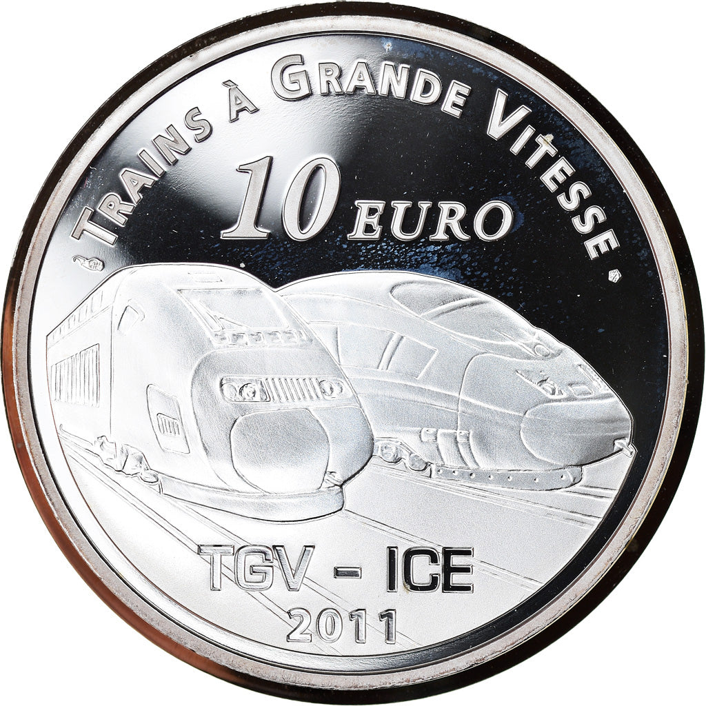 France, Monnaie de Paris, 10 Euro, Gare de Metz, 2011, Proof, MS(65-70), Silver