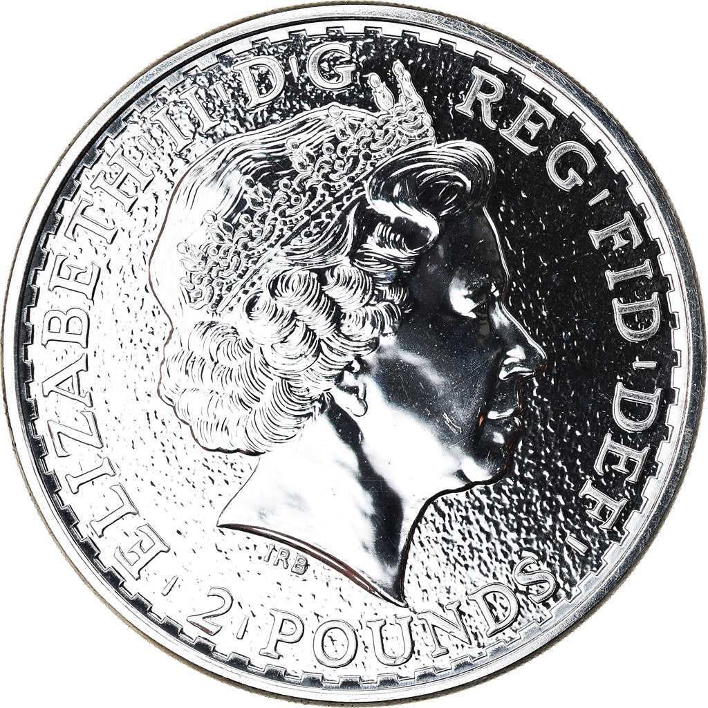 Coin, Great Britain, Britannia, 2 Pounds - 1 Oz, 2015, MS(65-70), Silver