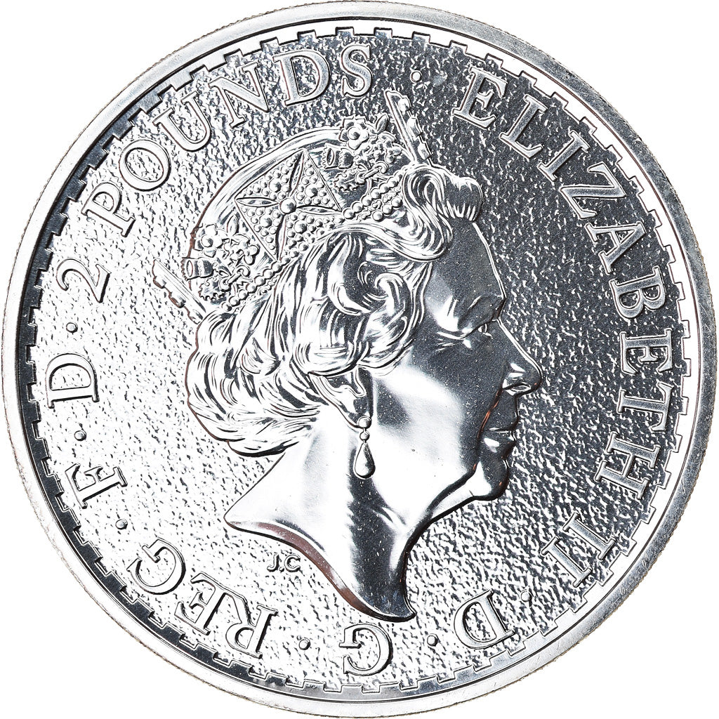 Coin, Great Britain, Britannia, 2 Pounds - 1 Oz, 2017, MS(65-70), Silver