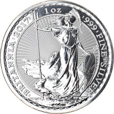 Coin, Great Britain, Britannia, 2 Pounds - 1 Oz, 2017, MS(65-70), Silver