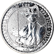 Coin, Great Britain, Britannia, 2 Pounds - 1 Oz, 2016, MS(65-70), Silver