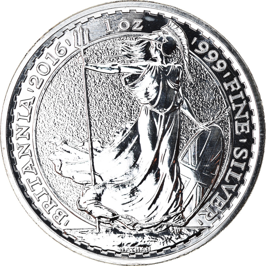 Moneta, Gran Bretagna, Britannia, 2 Pounds - 1 Oz, 2016, FDC, Argento