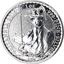 Monnaie, Grande-Bretagne, Britannia, 2 Pounds - 1 Once, 2016, FDC, Argent