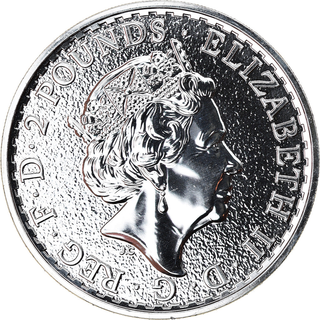 Monnaie, Grande-Bretagne, Année du Coq, 2 Pounds - 1 Once, 2017, FDC, Argent