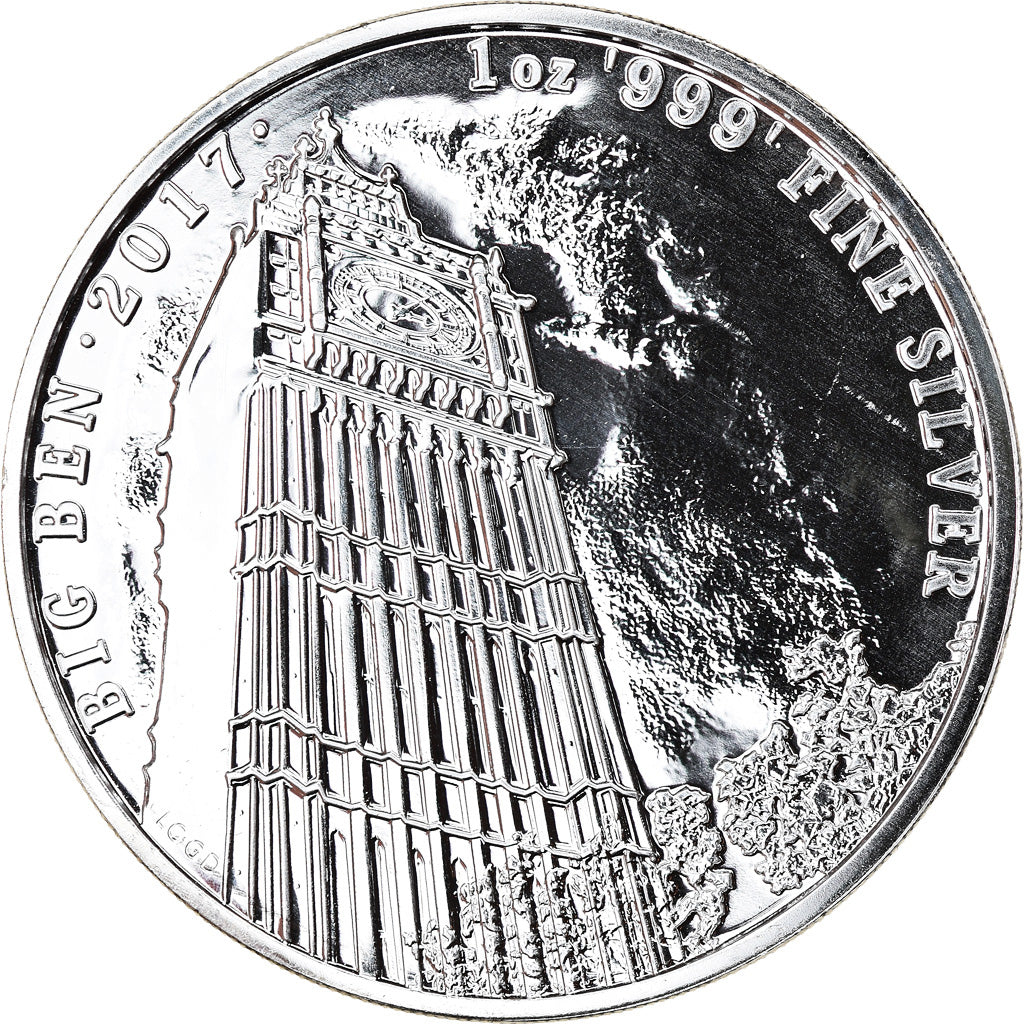 Moneta, Gran Bretagna, Big Ben, 2 Pounds - 1 Oz, 2017, FDC, Argento