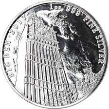 Moneta, Gran Bretagna, Big Ben, 2 Pounds - 1 Oz, 2017, FDC, Argento