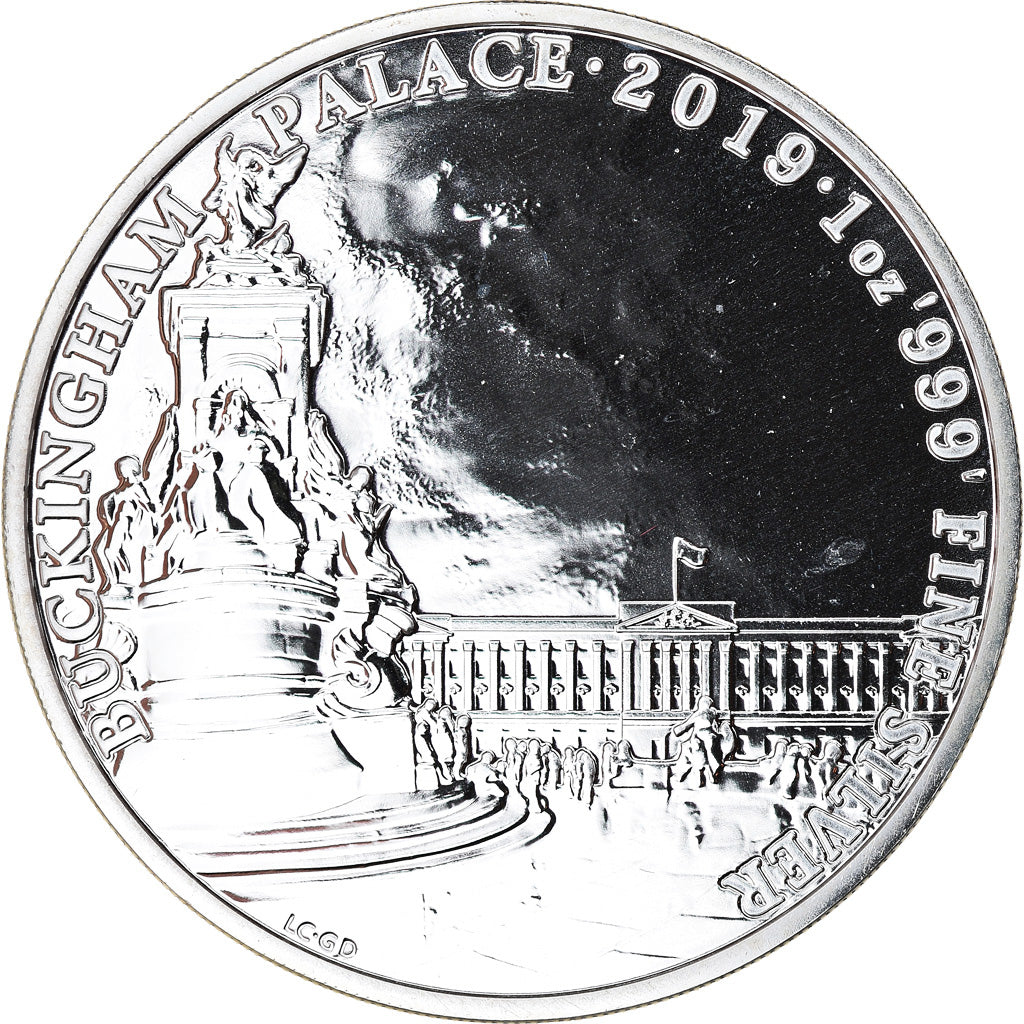 Münze, Großbritannien, Buckingham Palace, 2 Pounds - 1 Oz, 2019, STGL, Silber