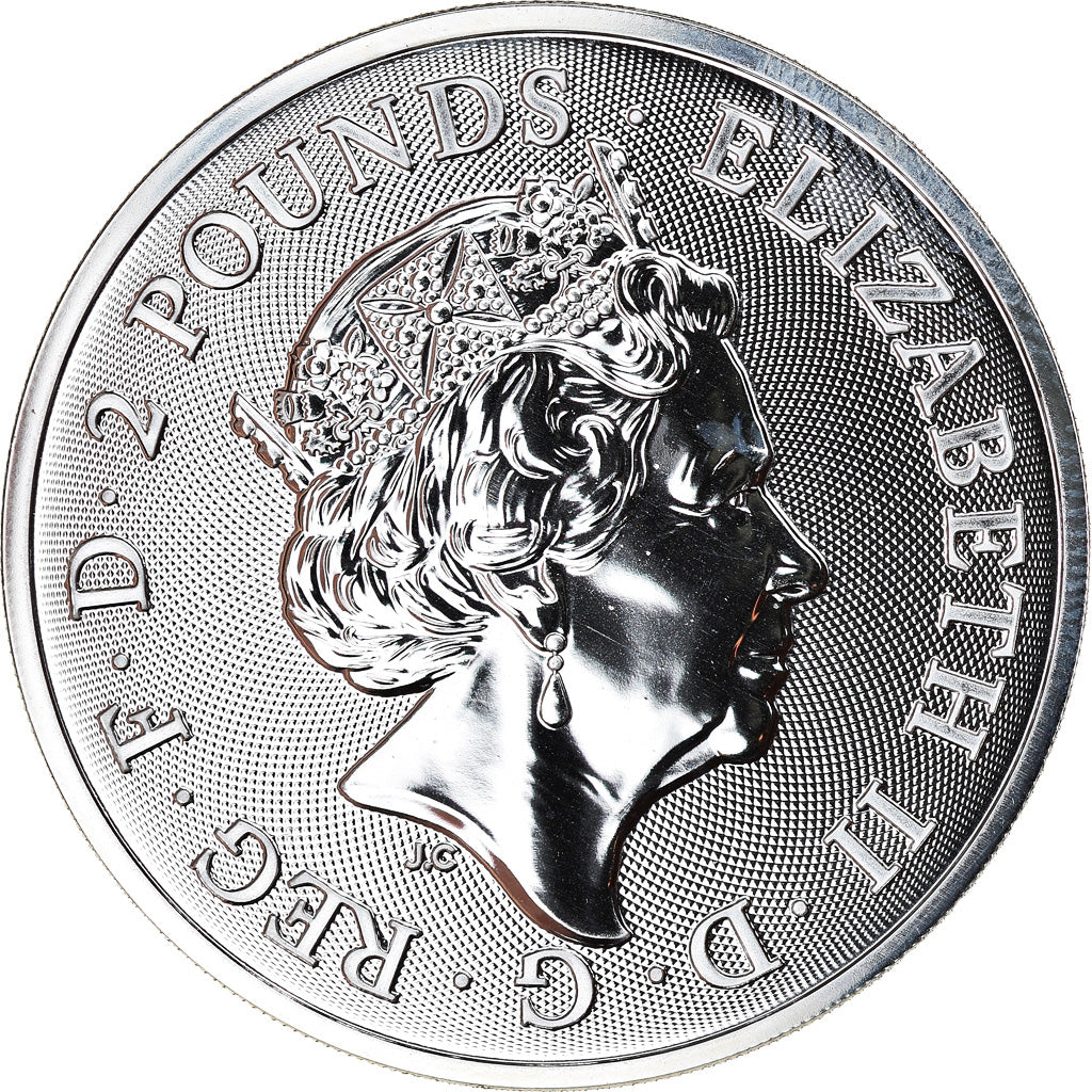 Münze, Großbritannien, Buckingham Palace, 2 Pounds - 1 Oz, 2019, STGL, Silber