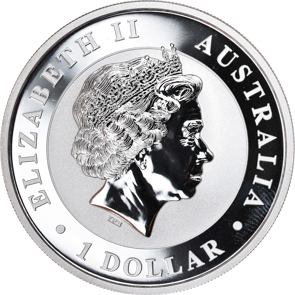 Moeda, Austrália, Australian Koala, 1 Dollar, 2014, 1 Oz, MS(65-70), Prata