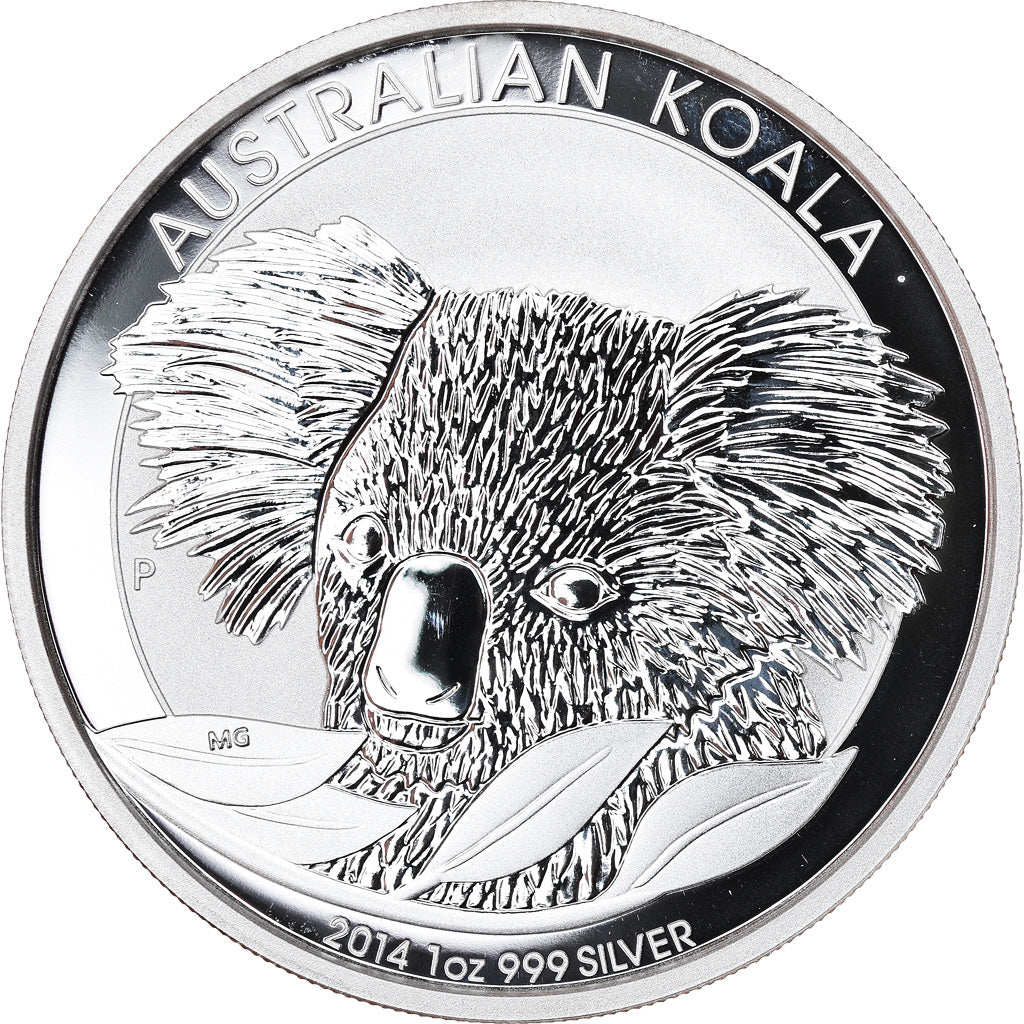 Coin, Australia, Australian Koala, 1 Dollar, 2014, 1 Oz, MS(65-70), Silver
