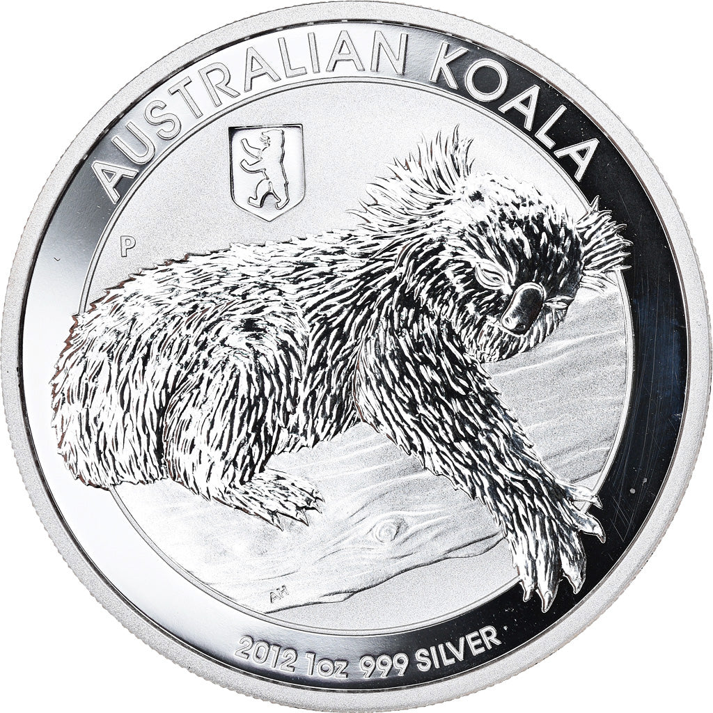Coin, Australia, Australian Koala, 1 Dollar, 2012, 1 Oz, MS(65-70), Silver