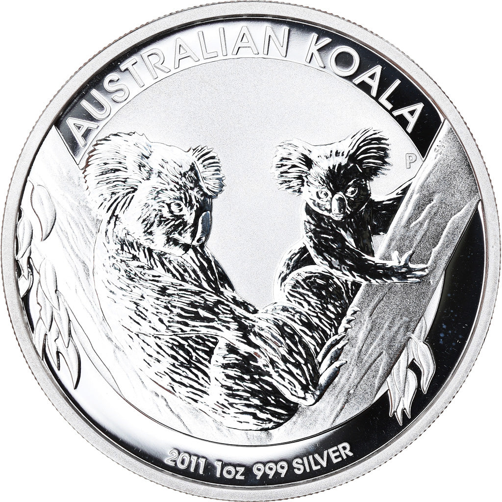 Coin, Australia, Australian Koala, 1 Dollar, 2011, 1 Oz, MS(65-70), Silver