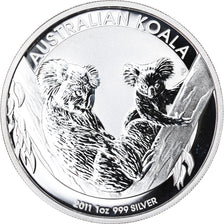 Coin, Australia, Australian Koala, 1 Dollar, 2011, 1 Oz, MS(65-70), Silver