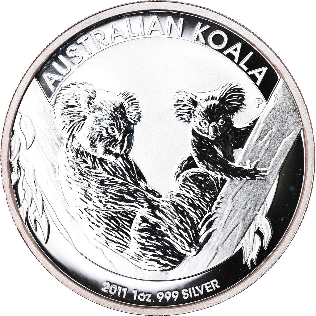 Coin, Australia, Australian Koala, 1 Dollar, 2011, 1 Oz, MS(65-70), Silver