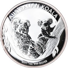 Coin, Australia, Australian Koala, 1 Dollar, 2011, 1 Oz, MS(65-70), Silver