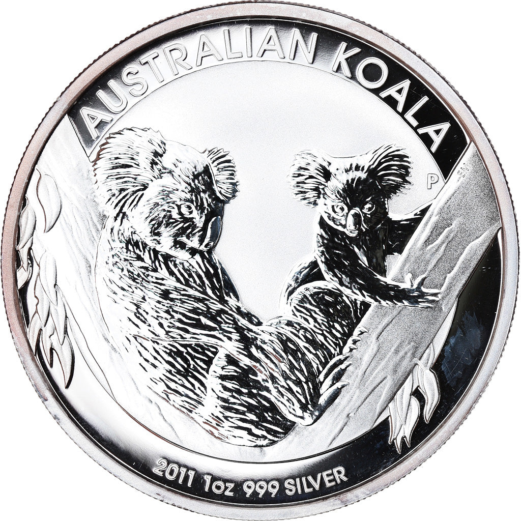 Coin, Australia, Australian Koala, 1 Dollar, 2011, 1 Oz, MS(65-70), Silver