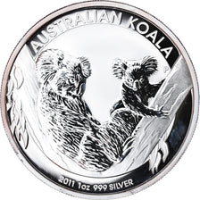 Coin, Australia, Australian Koala, 1 Dollar, 2011, 1 Oz, MS(65-70), Silver