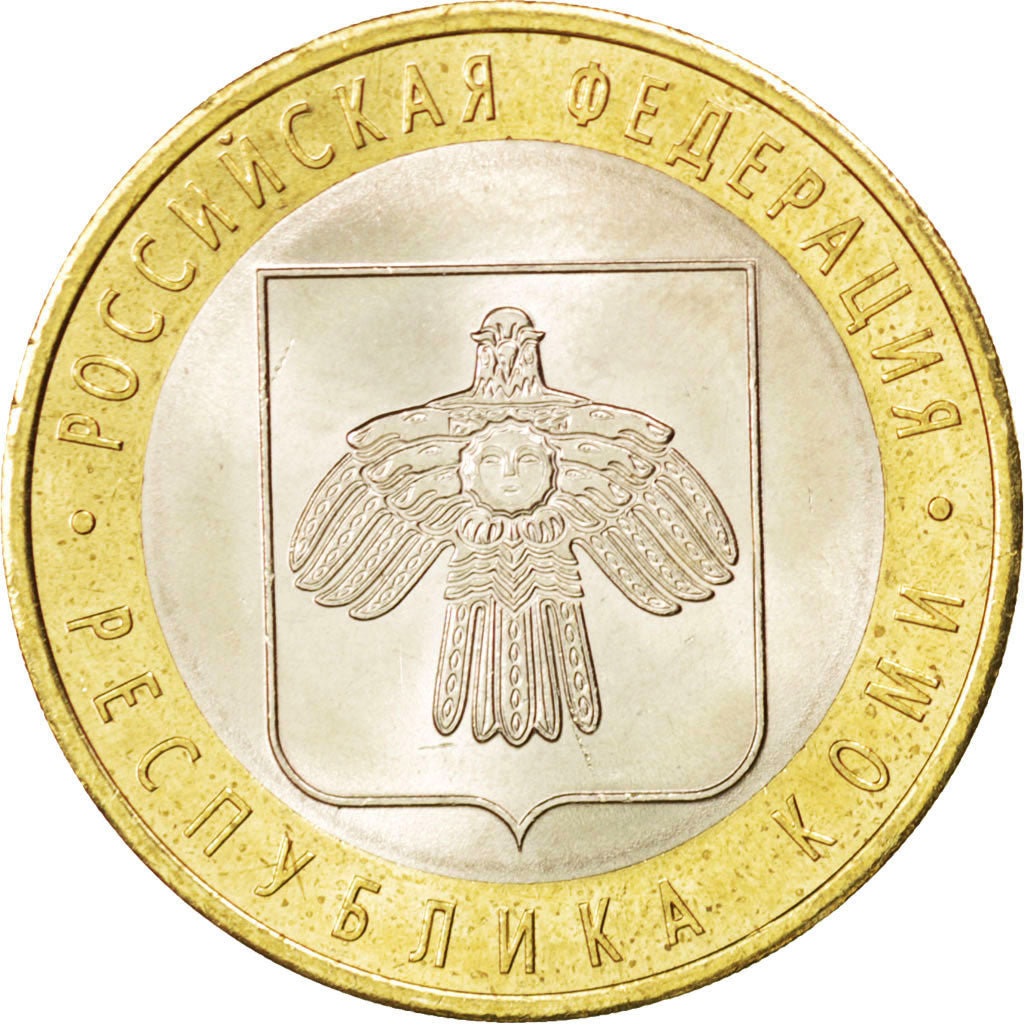 Coin, Russia, 10 Roubles, 2009, St. Petersburg, MS(63), Bi-Metallic, KM:996