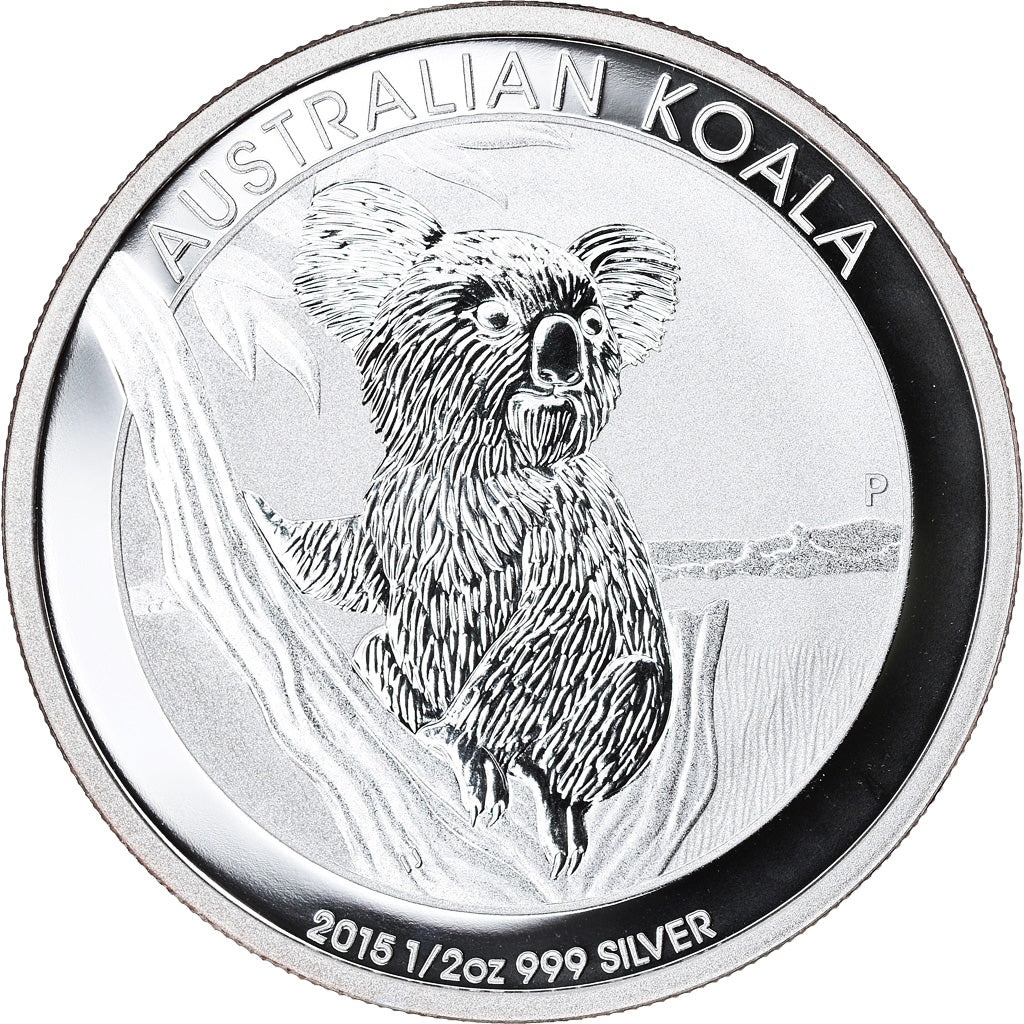 Coin, Australia, Australian Koala, 50 Cents, 2015, 1/2 Oz, MS(65-70), Silver