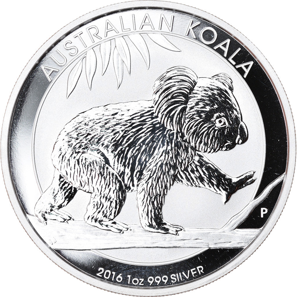 Coin, Australia, Australian Koala, 1 Dollar, 2016, 1 Oz, MS(65-70), Silver