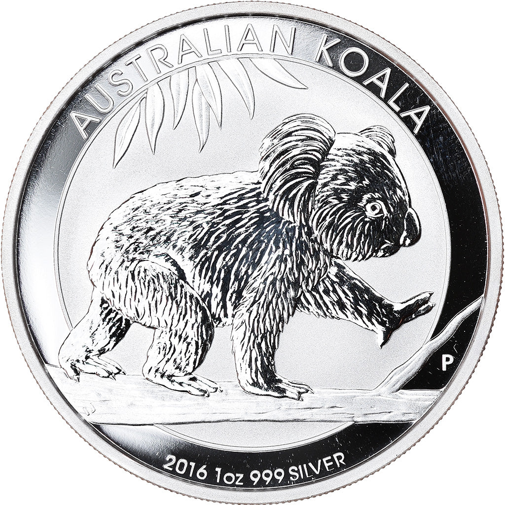 Coin, Australia, Australian Koala, 1 Dollar, 2016, 1 Oz, MS(65-70), Silver
