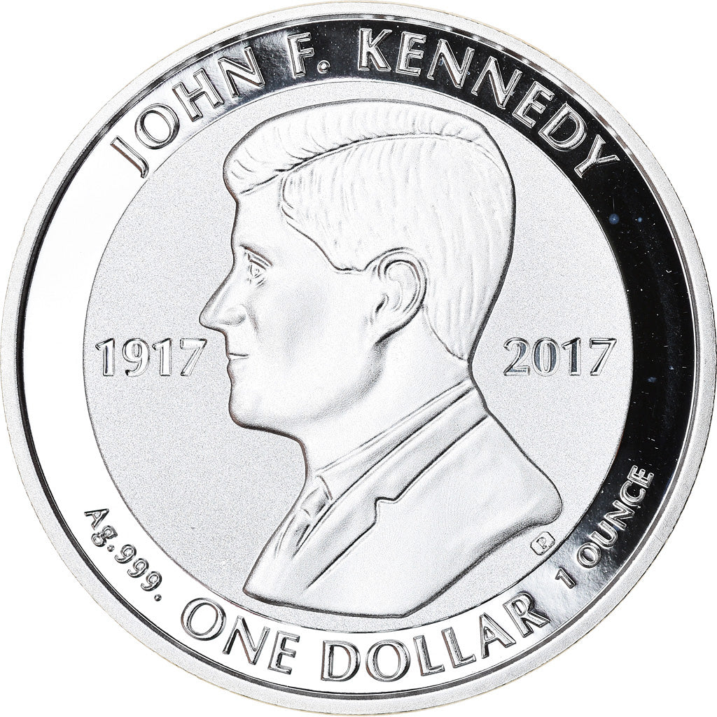 Coin, BRITISH VIRGIN ISLANDS, John F. Kennedy, Dollar, 2017, 1 Oz, MS(65-70)