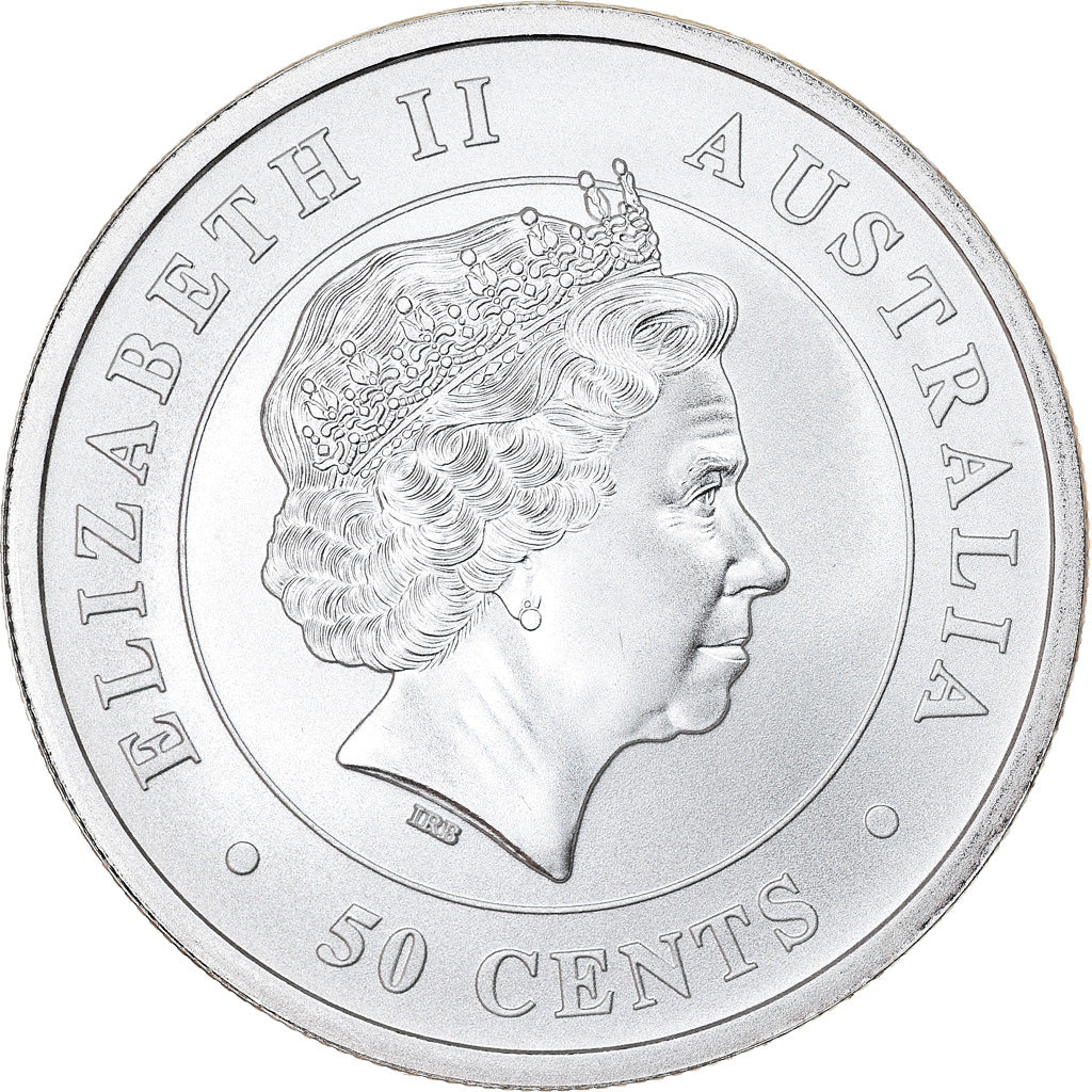 Coin, Australia, Tiger Shark, 50 Cents, 2016, 1/2 Oz, MS(65-70), Silver