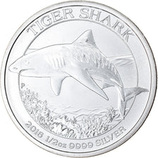 Coin, Australia, Tiger Shark, 50 Cents, 2016, 1/2 Oz, MS(65-70), Silver