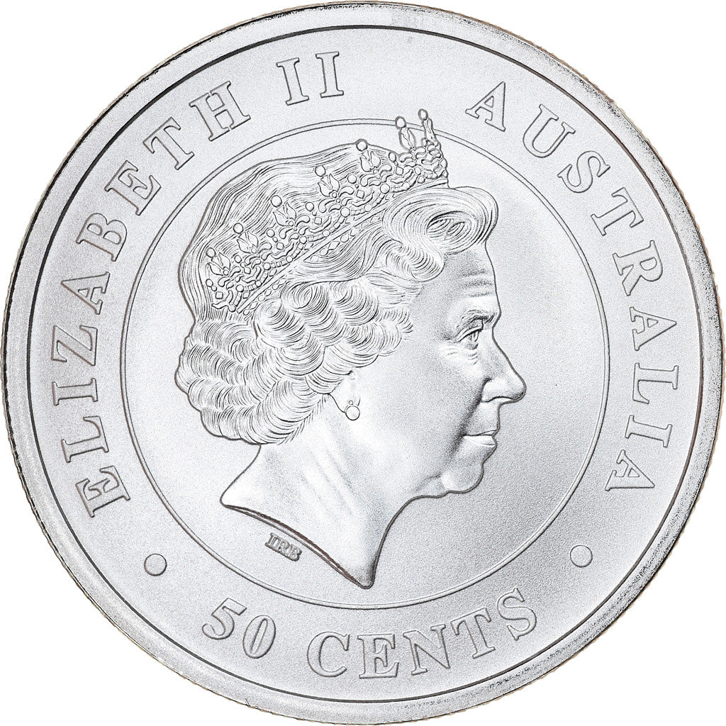 Coin, Australia, Tiger Shark, 50 Cents, 2016, 1/2 Oz, MS(65-70), Silver