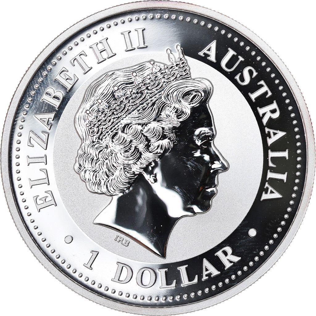 Coin, Australia, Year of the Dragon, Dollar, 2000, 1 Oz, MS(65-70), Silver
