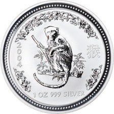 Coin, Australia, Year of the Monkey, Dollar, 2004, 1 Oz, MS(65-70), Silver