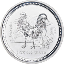 Monnaie, Australie, Année du Coq, Dollar, 2005, 1 Oz, FDC, Argent