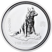 Coin, Australia, Year of the Dog, Dollar, 2006, 1 Oz, MS(65-70), Silver