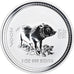 Coin, Australia, Year of the Pig, Dollar, 2007, 1 Oz, MS(65-70), Silver