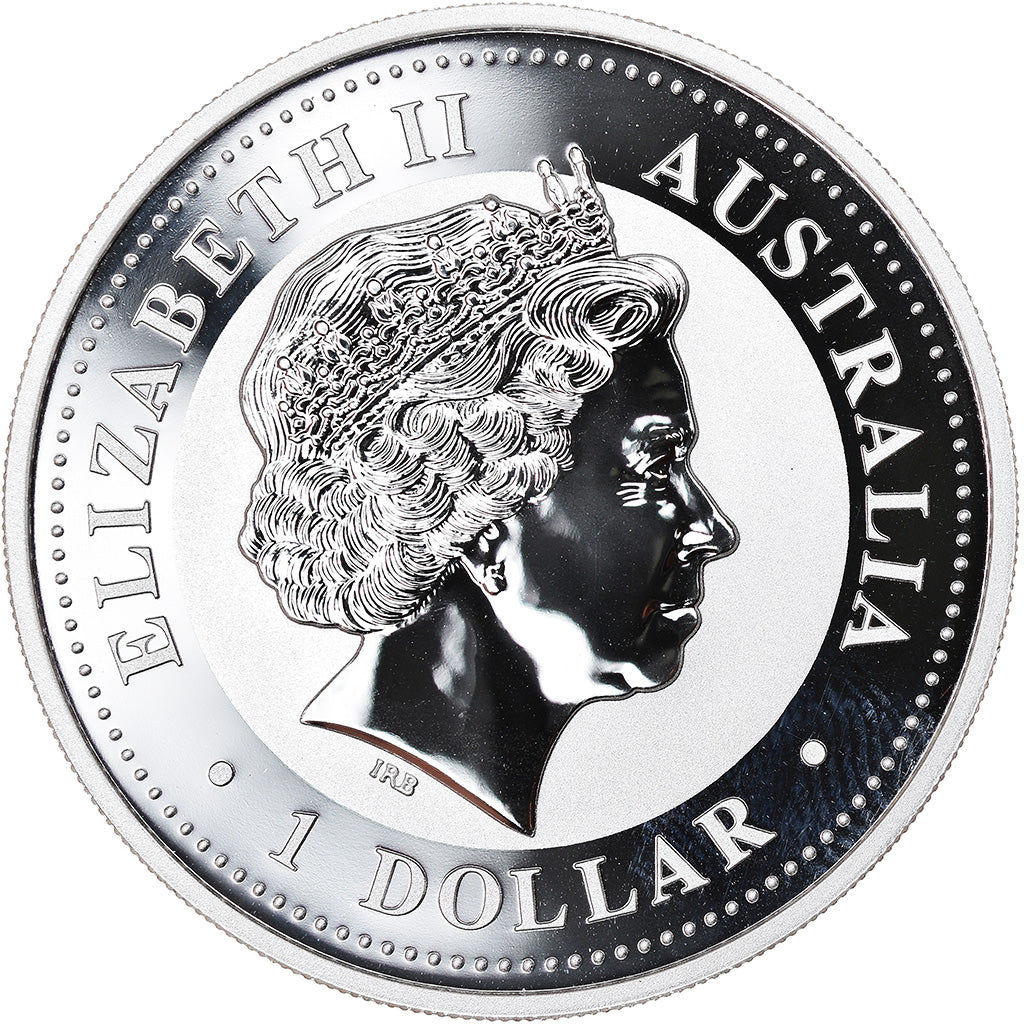 Coin, Australia, Year of the Pig, Dollar, 2007, 1 Oz, MS(65-70), Silver