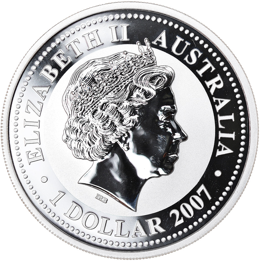 Coin, Australia, Year of the Rat, Dollar, 2008, 1 Oz, MS(65-70), Silver