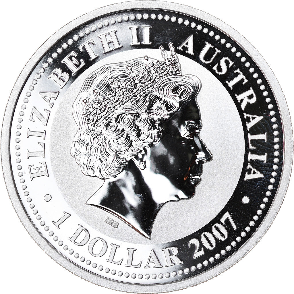 Coin, Australia, Year of the Ox, Dollar, 2009, 1 Oz, MS(65-70), Silver