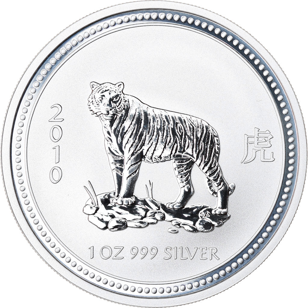 Moneda, Australia, Year of the Tiger, Dollar, 2010, 1 Oz, FDC, Plata