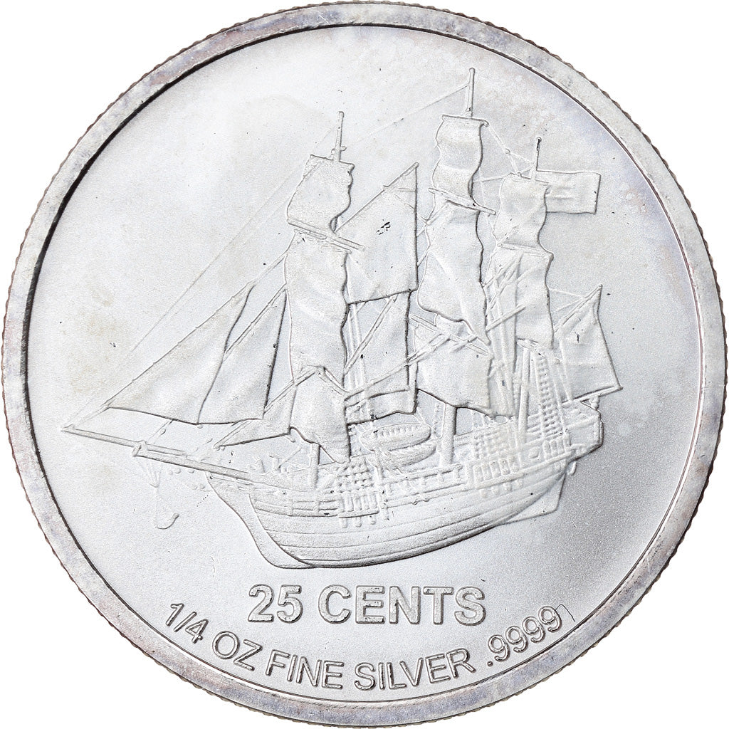 Coin, Cook Islands, Bounty, 25 Cents, 2015, 1/4 Oz, MS(65-70), Silver