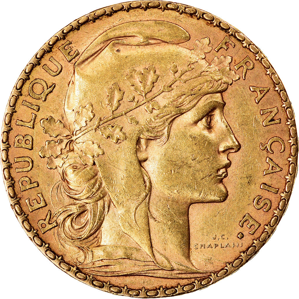 Moeda, França, Marianne, 20 Francs, 1899, Paris, AU(50-53), Dourado, KM:847