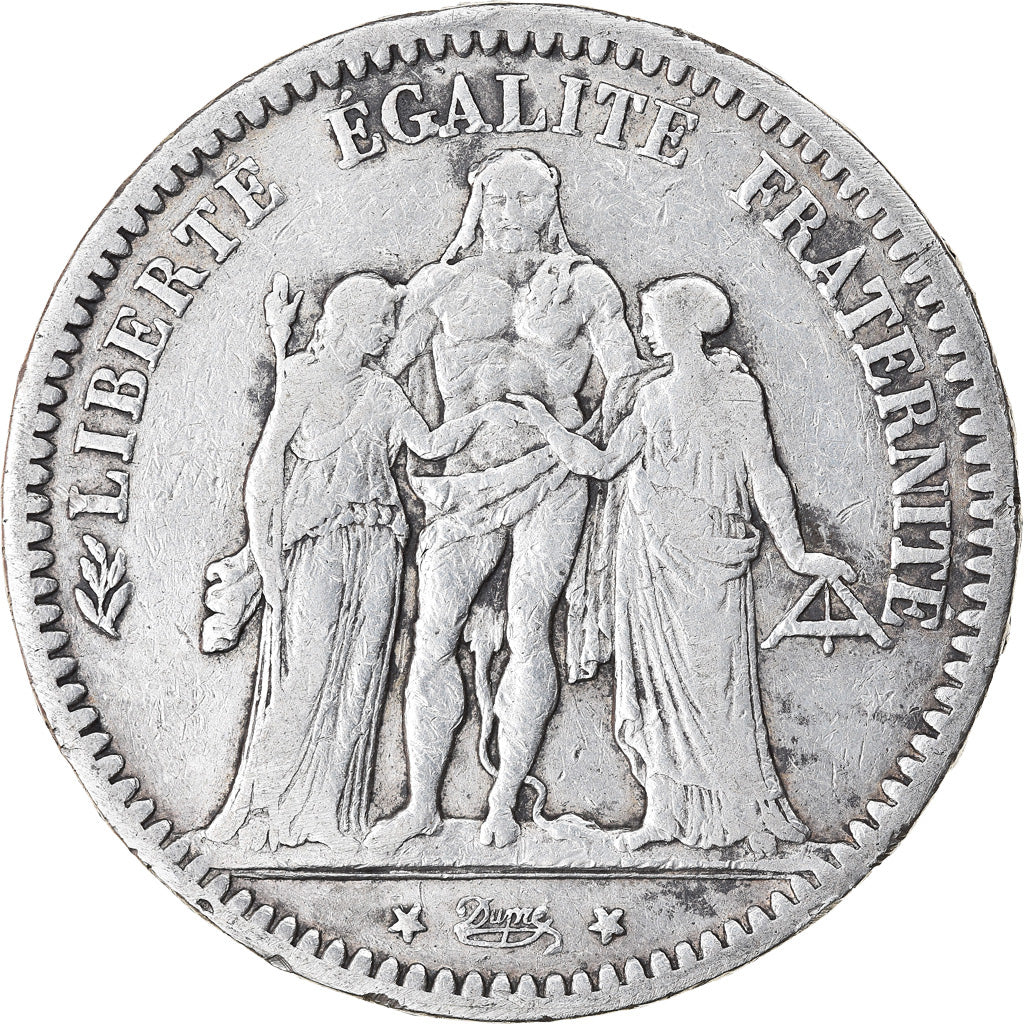 Coin, France, Hercule, 5 Francs, 1871, Bordeaux, VF(20-25), Silver, KM:820.2