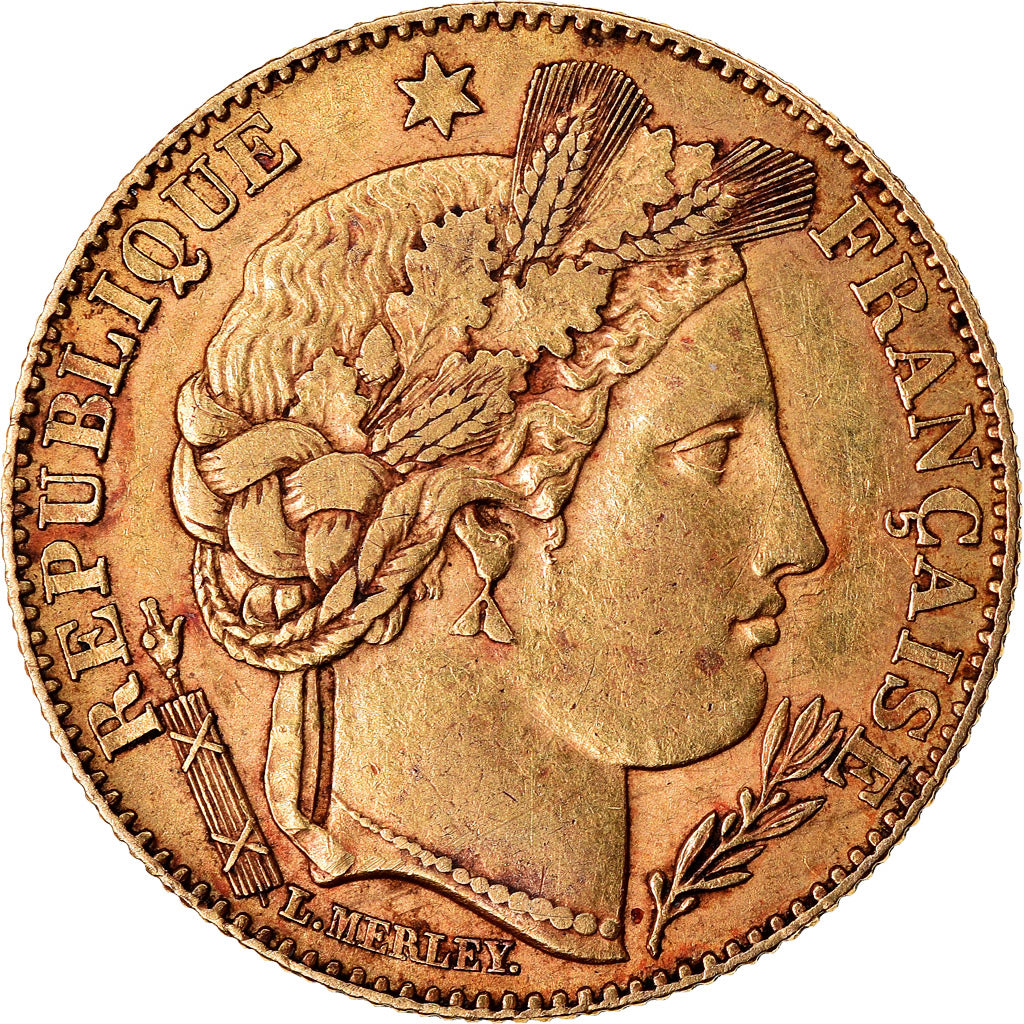 Coin, France, Cérès, 10 Francs, 1899, Paris, EF(40-45), Gold, KM:830
