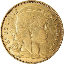 Munten, Frankrijk, Marianne, 10 Francs, 1901, Paris, FR+, Goud, KM:846