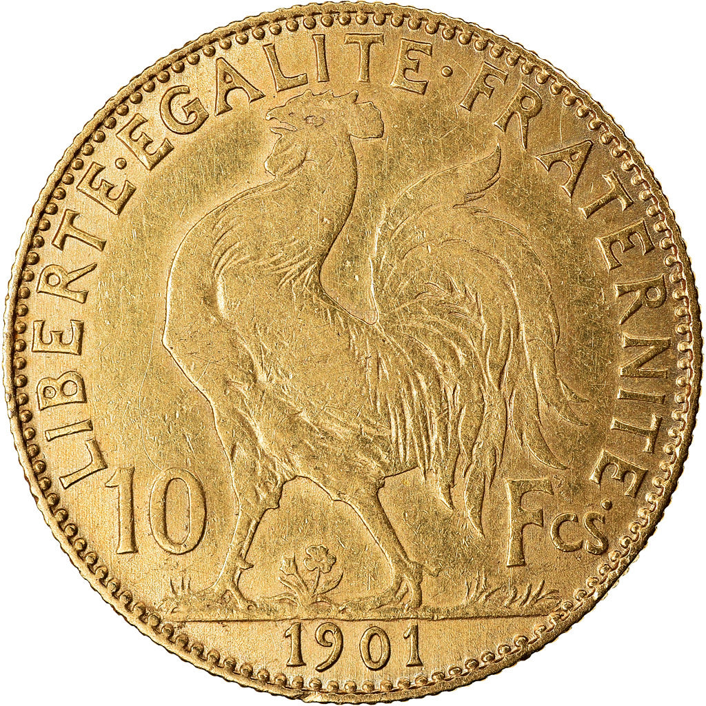 Munten, Frankrijk, Marianne, 10 Francs, 1901, Paris, FR+, Goud, KM:846